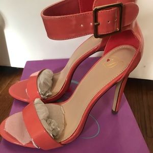 Coral Ankle Strapped Heel- Size 8.5
